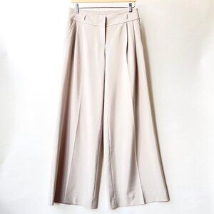 St. John Wide Leg Pleated Front Pants – Beige, Size 6